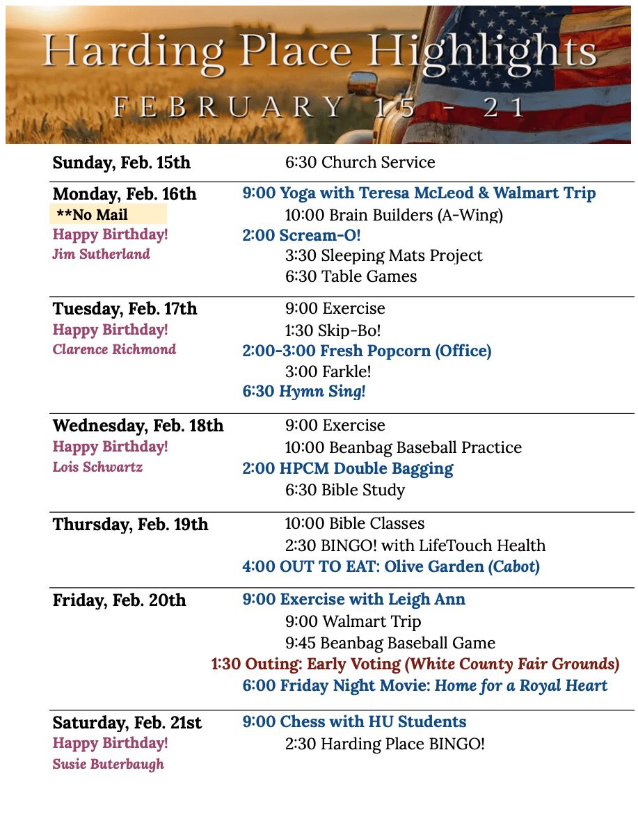 HP Highlights Feb 15-21 HP Highlights Feb 15-21